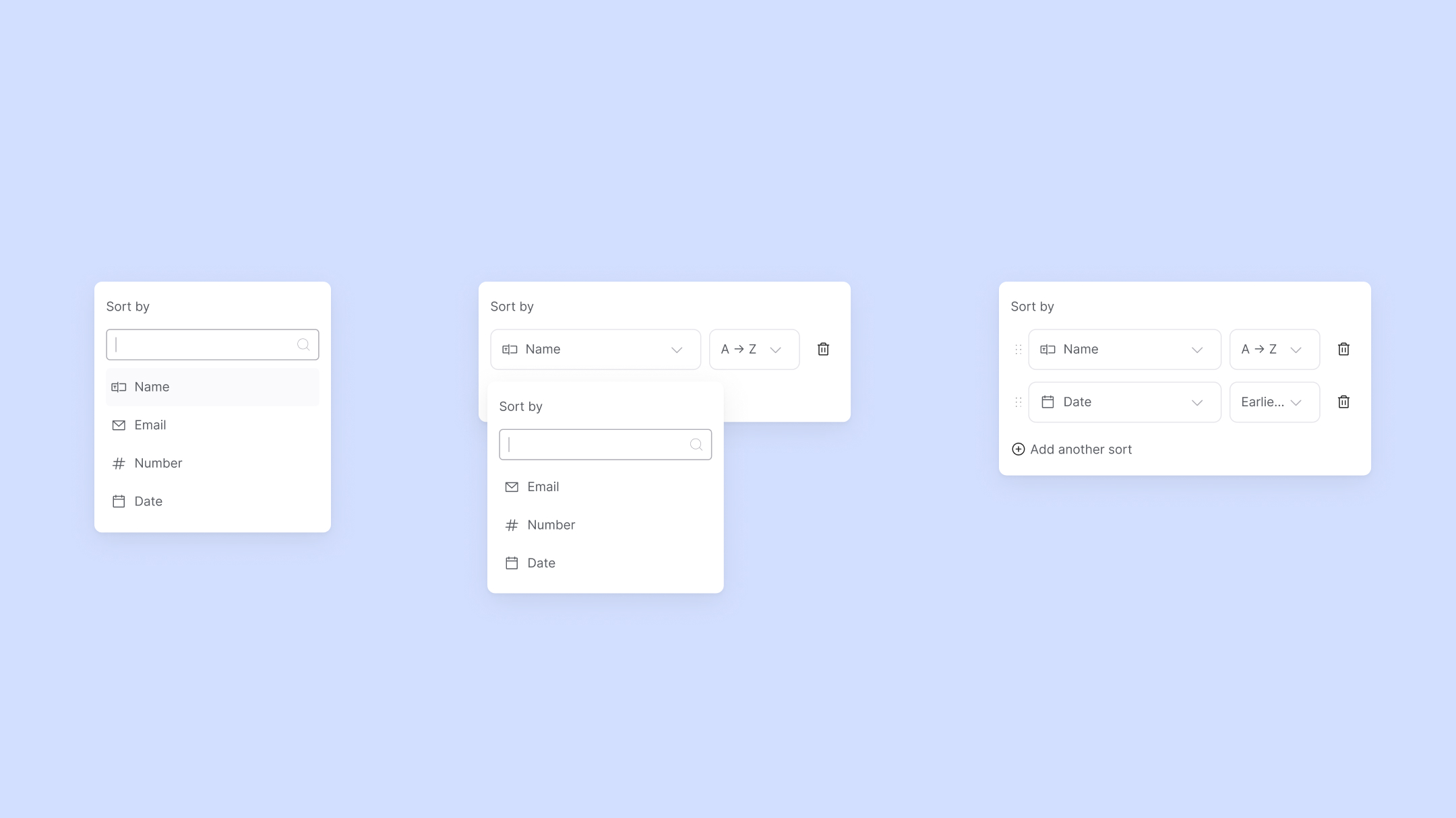Softr Databases - Sorting preview