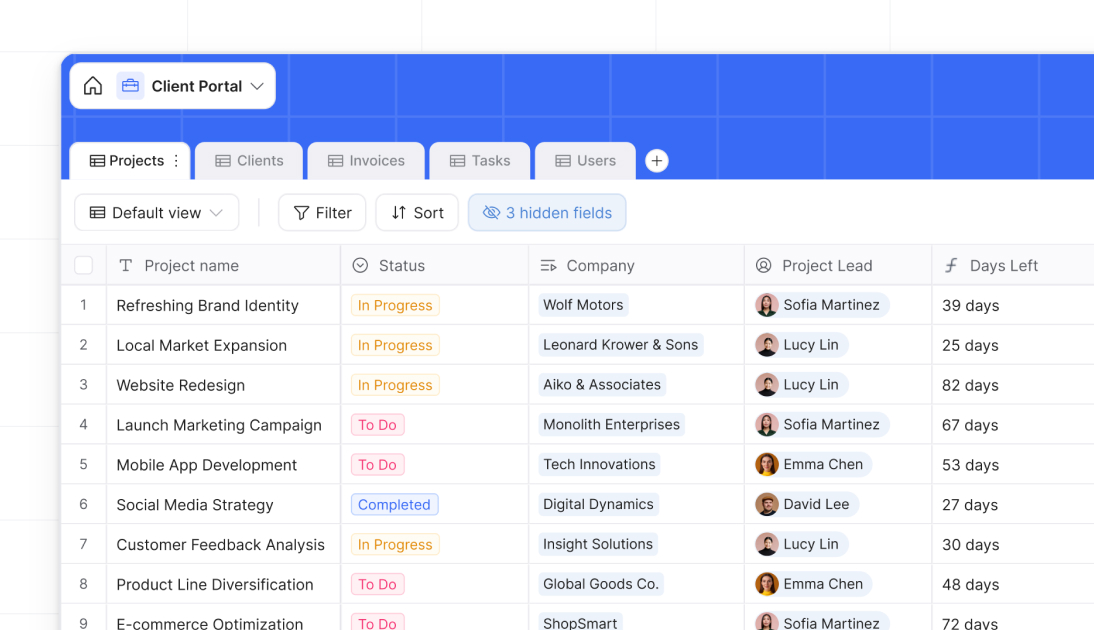 Softr project preview